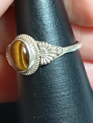 Anillo Plata Ley Ojo Tigre