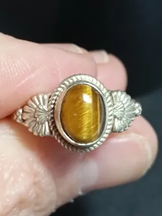 Anillo Plata Ley Ojo Tigre