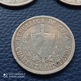 3 Monedas de Plata de Cuba 1915-1920