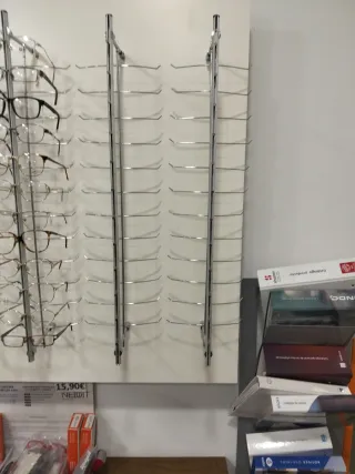 Barra expositora óptica