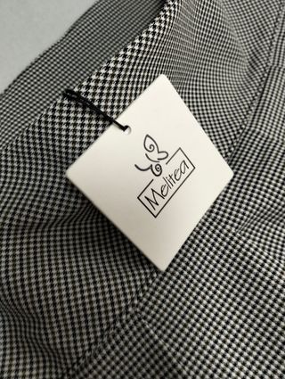 Minigonna a pieghe quadretti Militea Spandex