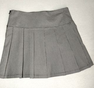 Minigonna a pieghe quadretti Militea Spandex