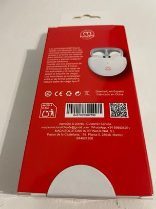 Auriculares MAD Round Blancos