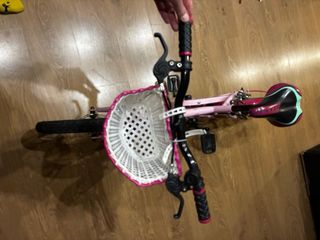 Bicicleta niña 16 rosa con cesta