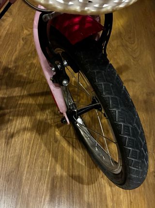 Bicicleta niña 16 rosa con cesta