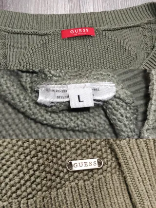 Jersey Guess Verde Oliva Trenzado