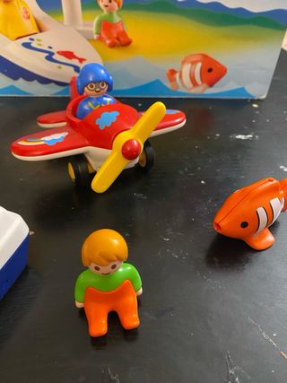 Playmobil 1 2 3 Avión Barco Playa