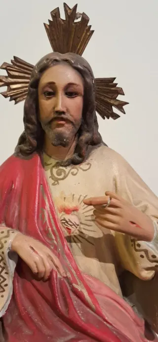 Figura Sagrado Corazón de Jesús sentado