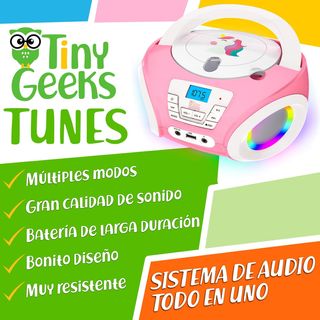 Reproductor CD Tiny Geeks Unicornio Rosa