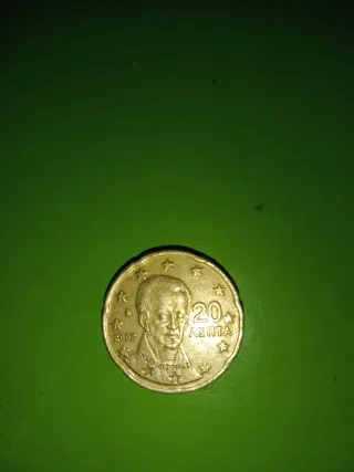 Moneda Griega 20 Centimos 2002