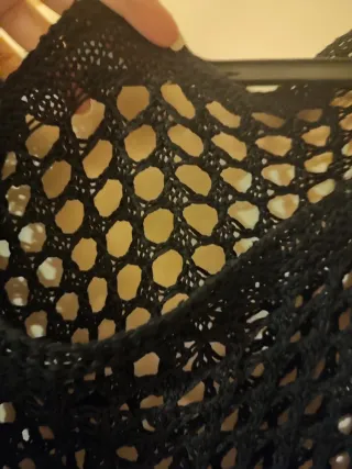 Maglia nera traforata taglia unica