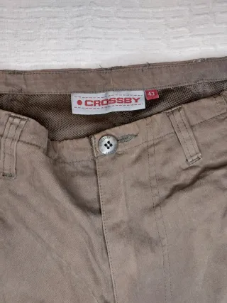 Pantaloni Crossby Vintage Marrone Scuro Tg 42