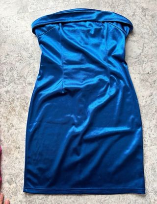 Vestido Shein azul satinado