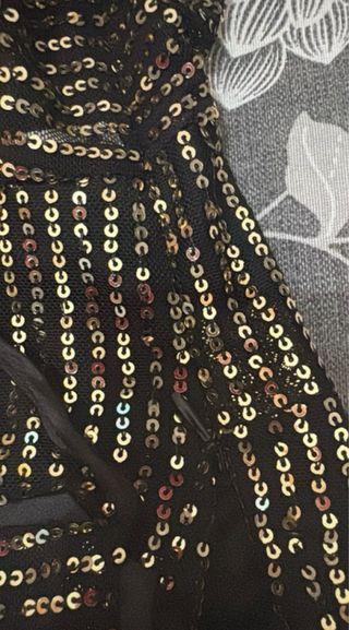 Top lentejuelas dorado y negro