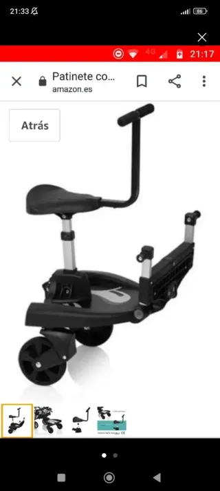 Patinete para carrito de bebé