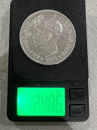 5 Pesetas Alfonso XIII 1897 *18*97 Rey de España