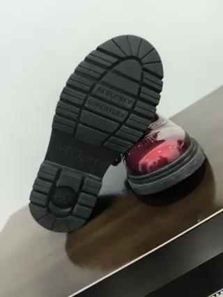 Zapatos Piel Charol Niña Pablosky granate