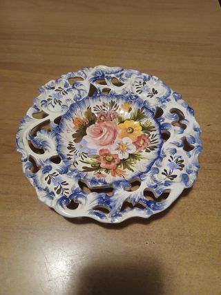 Piatto decorativo ceramica Bassano vintage