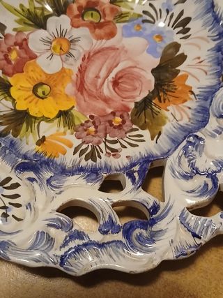 Piatto decorativo ceramica Bassano vintage