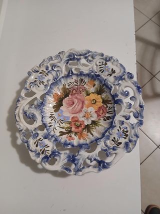 Piatto decorativo ceramica Bassano vintage