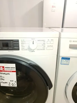 Lavadora Panasonic 8kg 1400rpm con garantía.