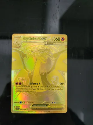 Carta Pokémon Mega Charizard X-EX Oro