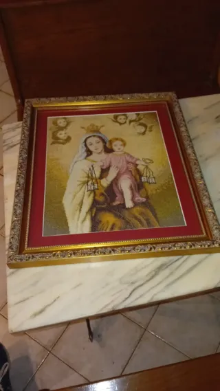 Cuadro Punto de Cruz Virgen del Carmen