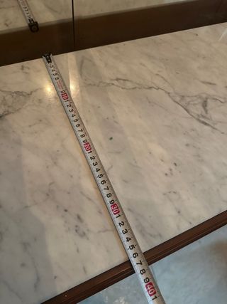 Aparador antiguo madera y mármol con espejo