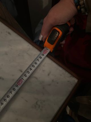 Aparador antiguo madera y mármol con espejo