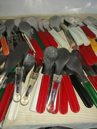 Lotto 86 cucchiai palette  gelato da bar metallo