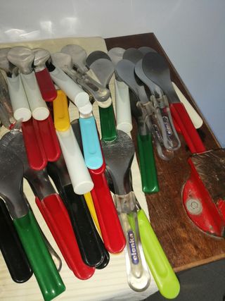 Lotto 86 cucchiai palette  gelato da bar metallo