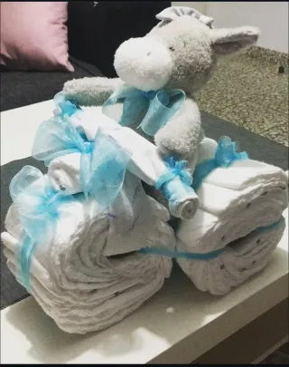 Tarta de pañales personalizada