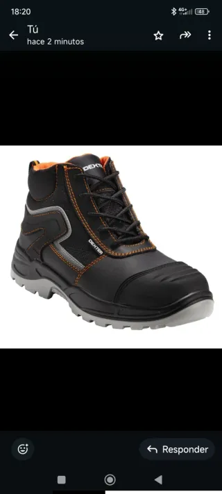 Botas de seguridad Dexter negras y naranjas