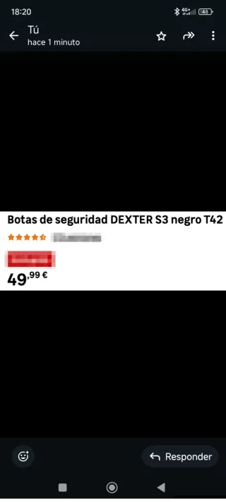 Botas de seguridad Dexter negras y naranjas