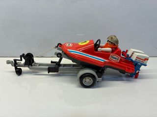 Playmobil 3538 - Barco de carreras con remolque