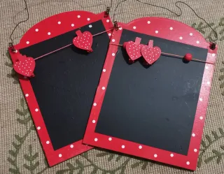 Tablas decorativas corazón (2 unidades)