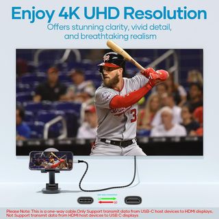 Cable HDMI a USB C 3 Metros, Cable USB C a HDMI 4K