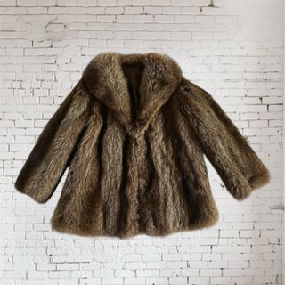 Abrigo de zorro auténtico