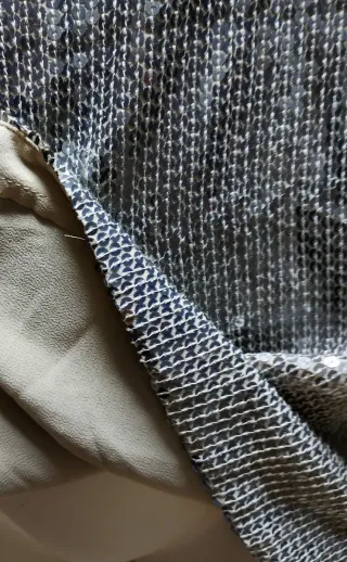 Vestido Hakei plateado y gris