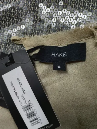 Vestido Hakei plateado y gris