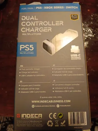 Cargador Dual G INDECA PS5, Xbox, Switch