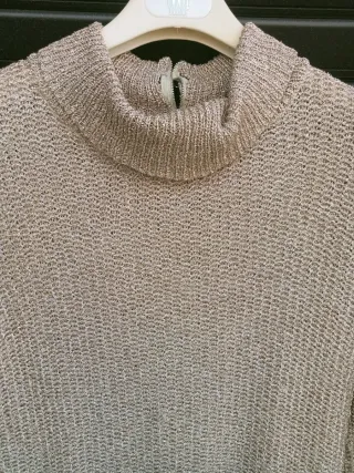 Maglione lamé vintage anni 60 dorato