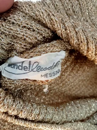 Maglione lamé vintage anni 60 dorato