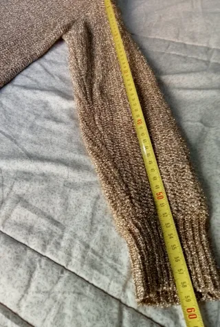 Maglione lamé vintage anni 60 dorato