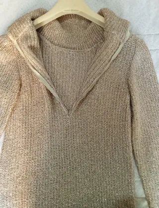 Maglione lamé vintage anni 60 dorato