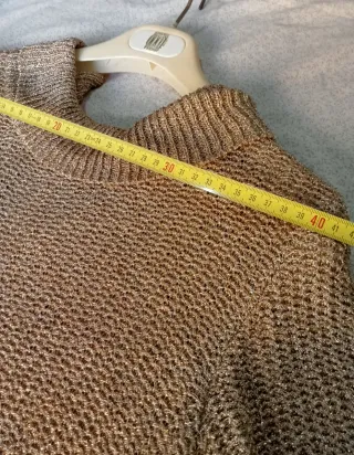 Maglione lamé vintage anni 60 dorato