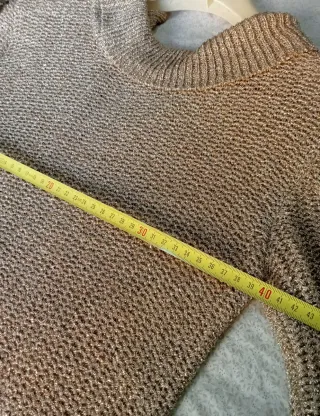 Maglione lamé vintage anni 60 dorato