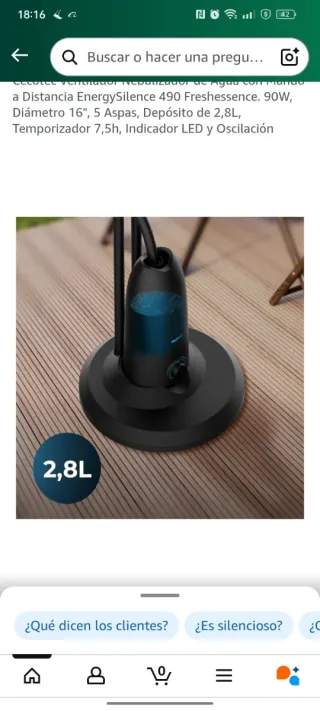 Cecotec Ventilador Nebulizador EnergySilence 490