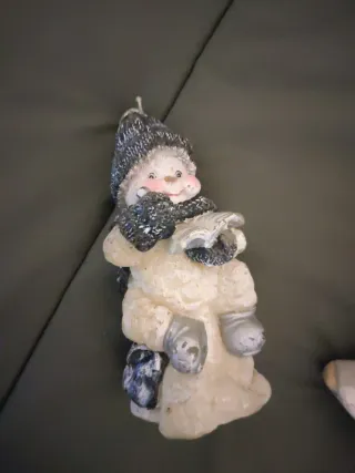 Figuras Navideñas: Ángel y Muñeco Nieve