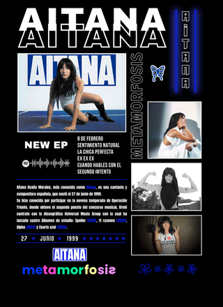 Camiseta personalizada Aitana, metamorfosis